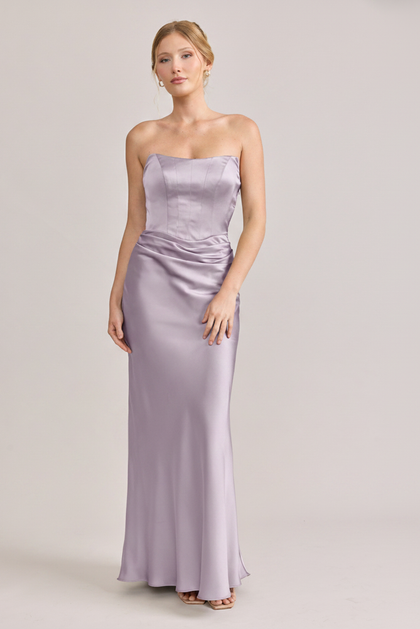 Blythe Satin Dress | Made To Order | Lilac