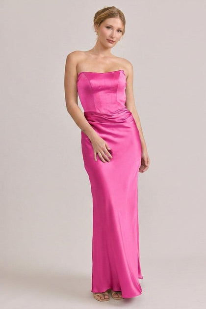 Blythe Satin Dress | Made To Order | Malibu Pink