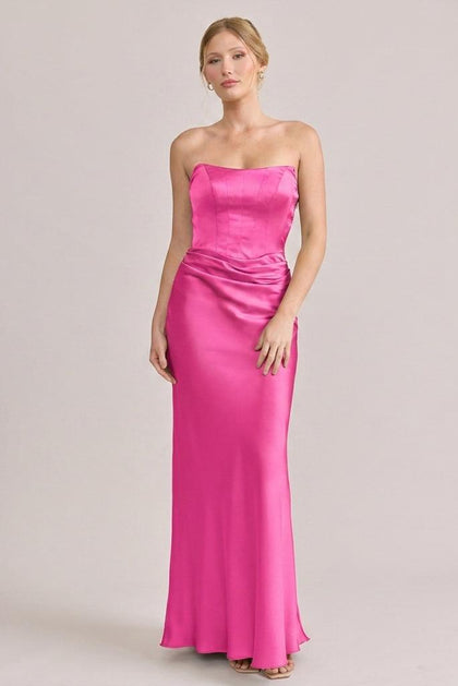 Blythe Satin Dress | Made To Order | Malibu Pink