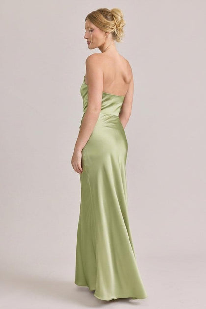 Blythe Satin Dress | Made To Order | Matcha