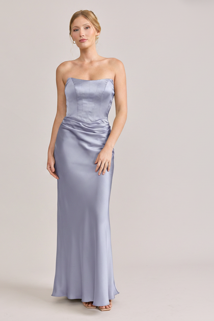 Blythe Satin Dress | Made To Order | Periwinkle
