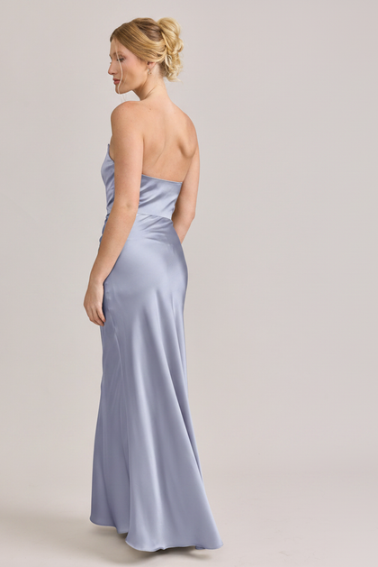 Blythe Satin Dress | Made To Order | Periwinkle