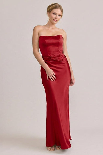 Blythe Satin Dress | Made To Order | Poppy Red