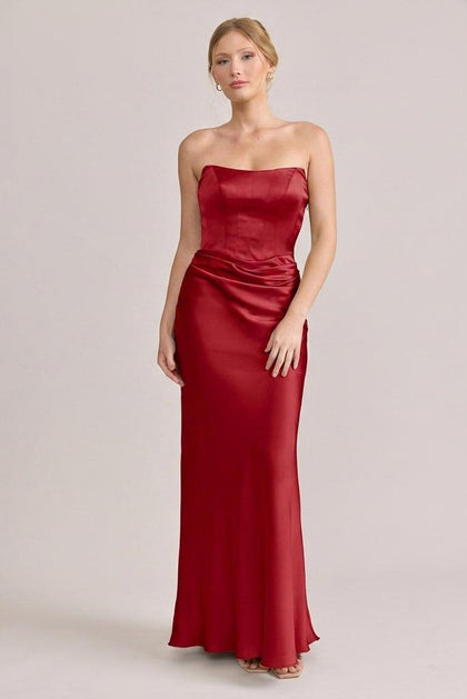 Blythe Satin Dress | Made To Order | Poppy Red