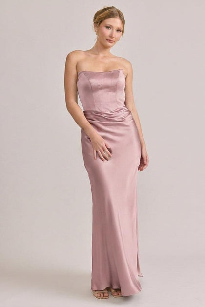 Blythe Satin Dress | Made To Order | Rose Quartz