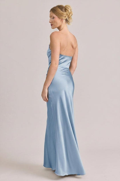 Blythe Satin Dress | Made To Order | Sky Blue