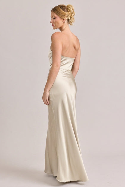 Blythe Satin Dress | Made To Order | Soft Champagne