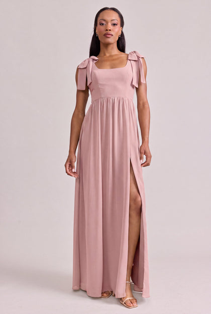 Bowie Chiffon Dress | Made To Order | Blushing Bride