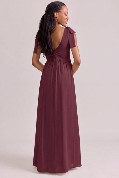Bowie Chiffon Dress | Made To Order | Cabernet