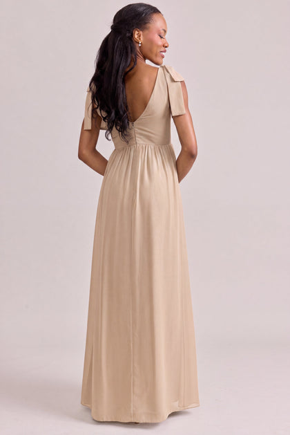 Bowie Chiffon Dress | Made To Order | Champagne