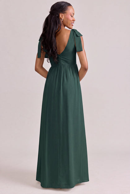 Bowie Chiffon Dress | Made To Order | Classic Emerald