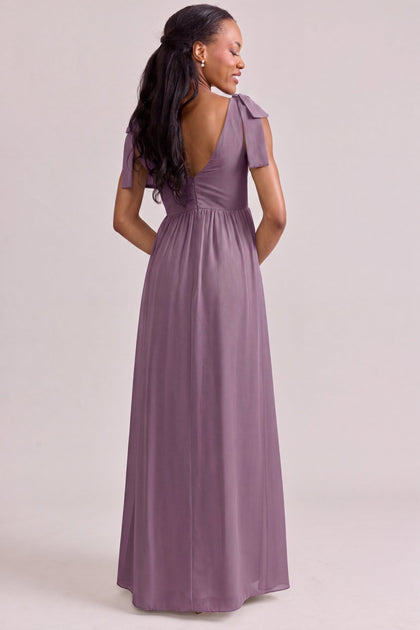 Bowie Chiffon Dress | Made To Order | Dusty Purple