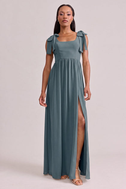 Bowie Chiffon Dress | Made To Order | Eucalyptus