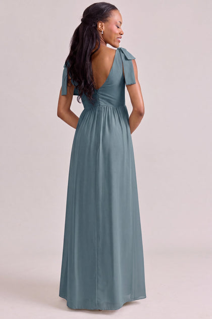 Bowie Chiffon Dress | Made To Order | Eucalyptus