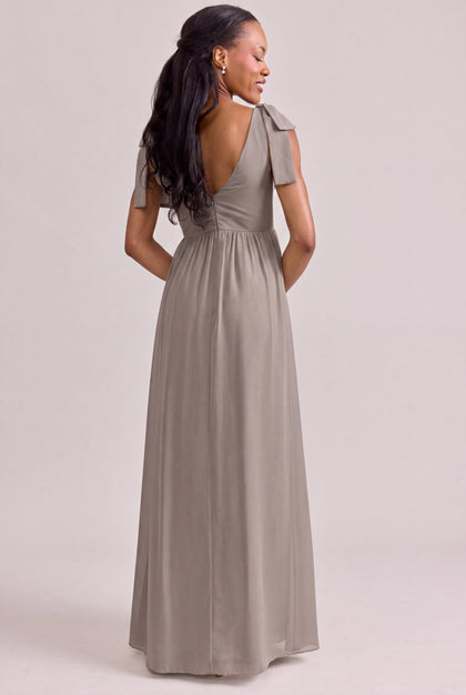 Bowie Chiffon Dress | Made To Order | Latte