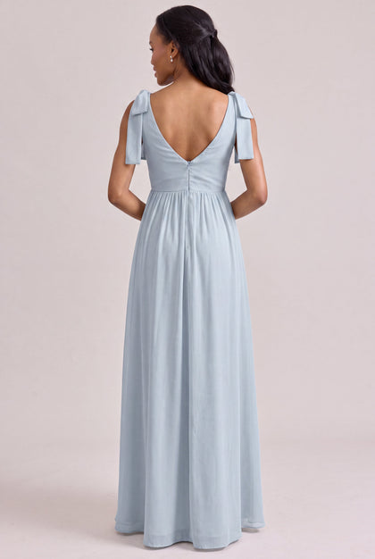 Bowie Chiffon Dress | Made To Order | Light Blue