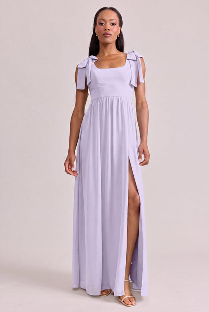 Bowie Chiffon Dress | Made To Order | Light Lavender