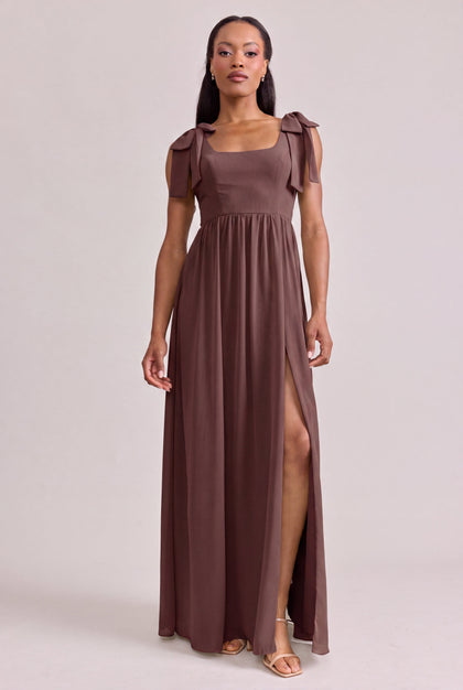 Bowie Chiffon Dress | Made To Order | Mahogany