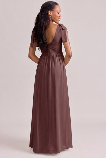 Bowie Chiffon Dress | Made To Order | Mahogany