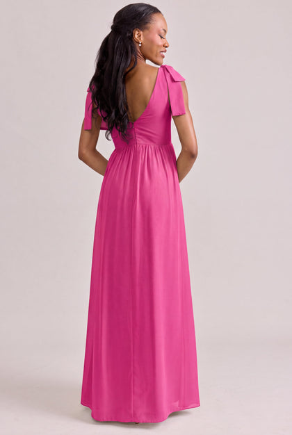 Bowie Chiffon Dress | Made To Order | Malibu Pink