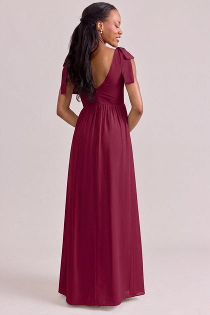 Bowie Chiffon Dress | Made To Order | Marsala