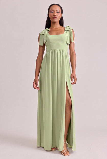Bowie Chiffon Dress | Made To Order | Matcha