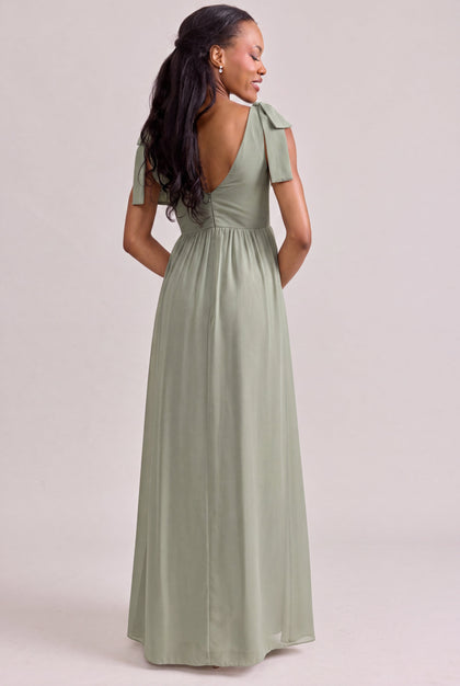Bowie Chiffon Dress | Made To Order | Moss