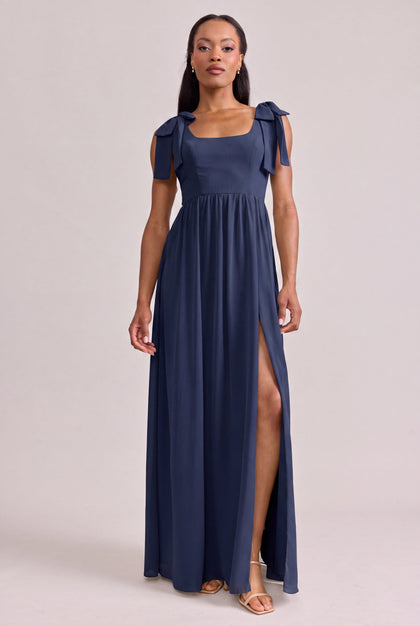 Bowie Chiffon Dress | Made To Order | Romantic Blue
