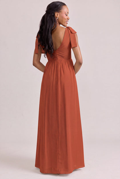 Bowie Chiffon Dress | Made To Order | Rust