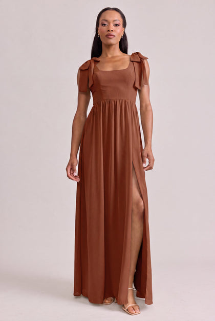 Bowie Chiffon Dress | Made To Order | Rust