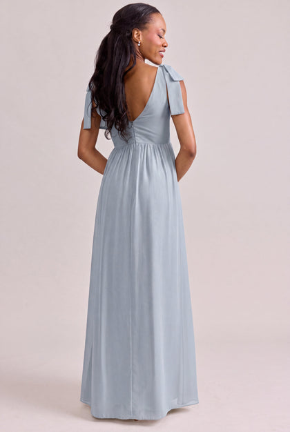 Bowie Chiffon Dress | Made To Order | Sky Blue
