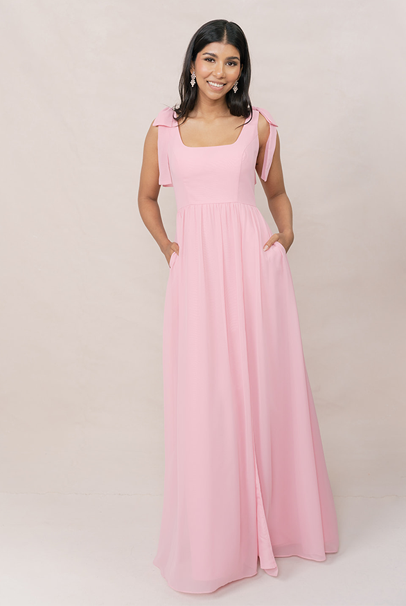 Bowie Chiffon Dress | Made To Order White Pearl Bowie Chiffon Dress | Made To Order White Pearl