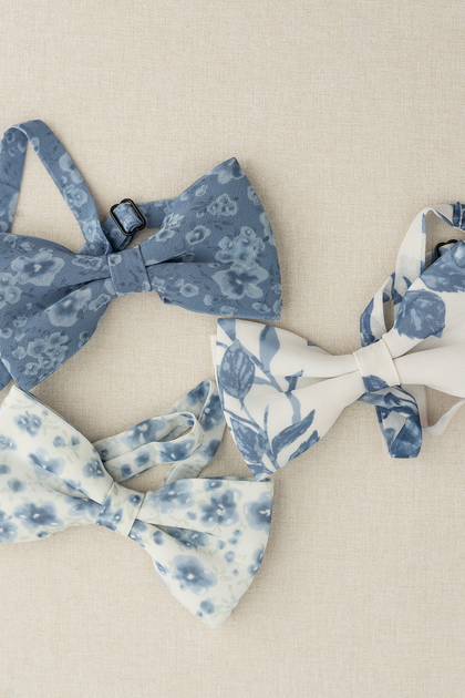 From Top to Bottom: Dusty Blue Posey, Dusty Blue Bouquet, French Blue Posey