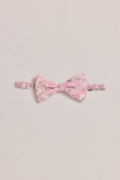Chiffon Floral Print Bowtie | Made To Order | Perfect Pink Posey