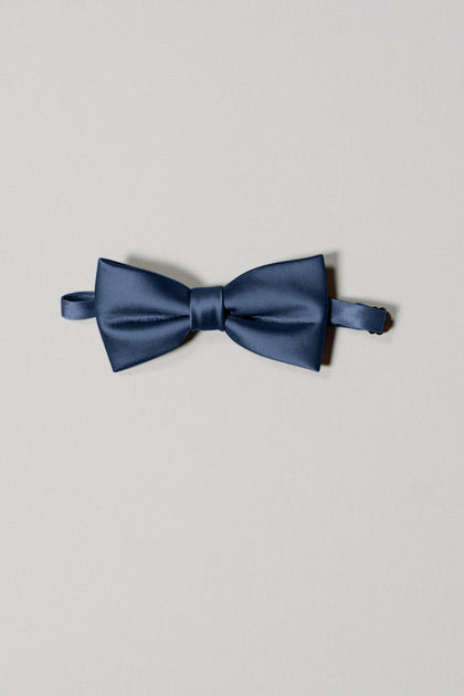 Satin Bowtie | Made To Order | Navy Blue