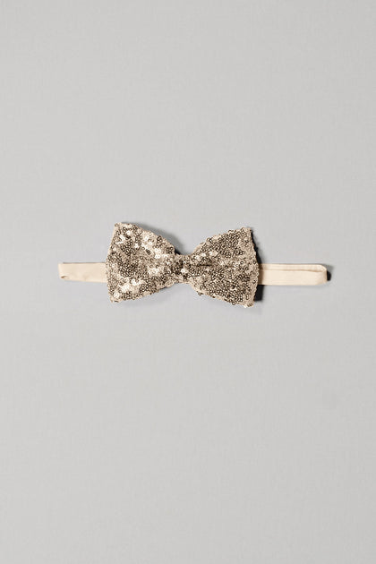 Sequin Bowtie | Made To Order | Champagne Gold