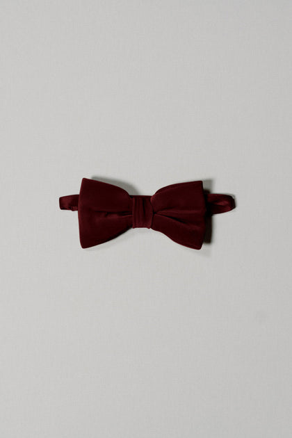 Velvet Bowtie | Made To Order | Burgundy