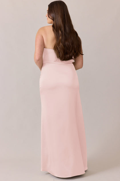 Briar Satin Dress | Made To Order | Blush