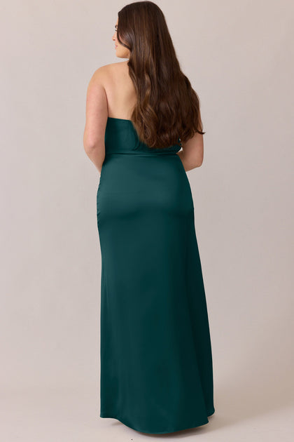 Briar Satin Dress | Made To Order | Classic Emerald