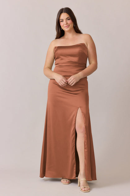 Briar Satin Dress | Made To Order | Copper