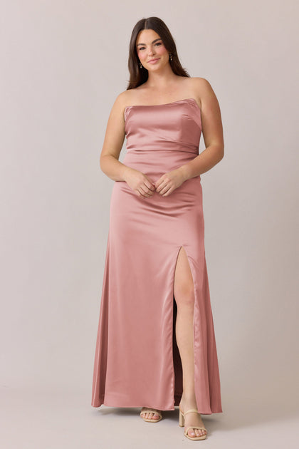 Briar Satin Dress | Made To Order | Desert Rose