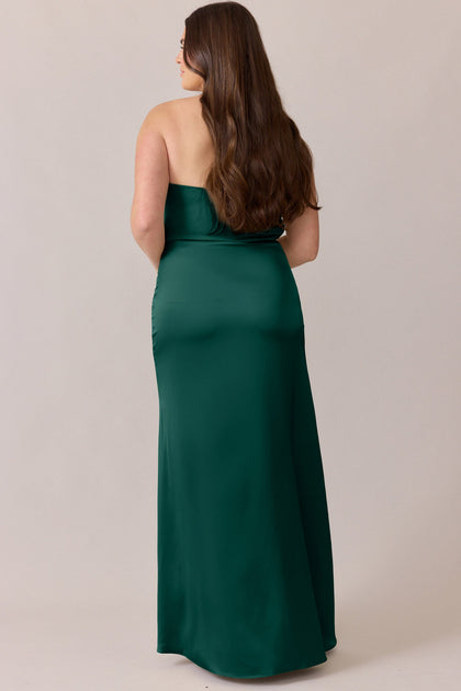 Briar Satin Dress | Made To Order | Emerald