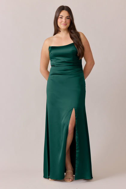 Briar Satin Dress | Made To Order | Emerald