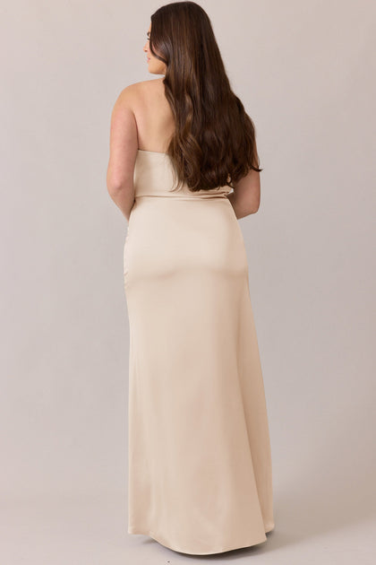 Briar Satin Dress | Made To Order | Gold Champagne