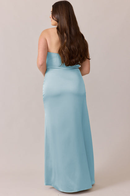 Briar Satin Dress | Made To Order | Light Blue