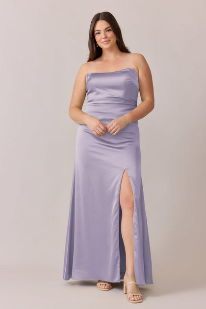 Briar Satin Dress | Made To Order | Light Lavender
