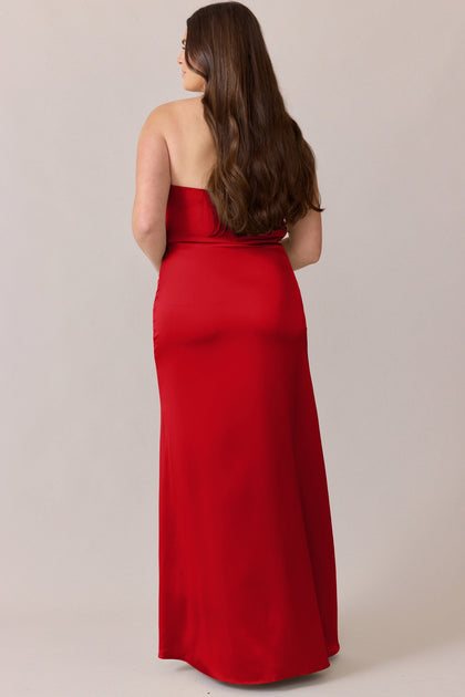 Briar Satin Dress | Made To Order | Poppy Red