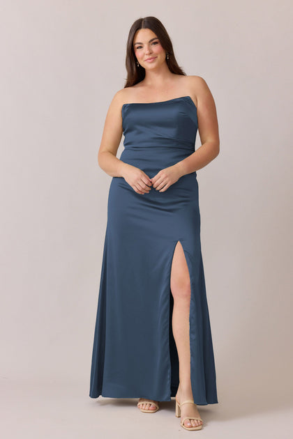 Briar Satin Dress | Made To Order | Romantic Blue