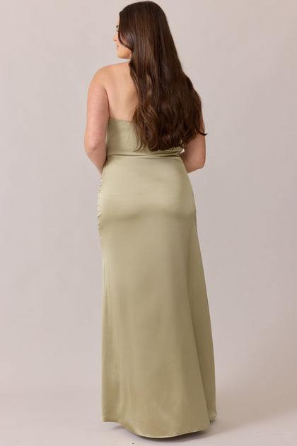 Briar Satin Dress | Made To Order | Silver Sage