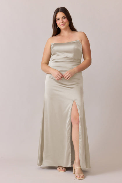 Briar Satin Dress | Made To Order | Soft Champagne